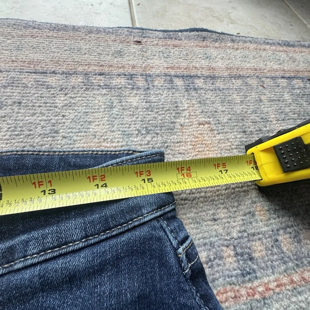 Lucky Brand High Rise Hayden Skinny Jean Size 12/31 Stretch Raw‎ Hem Medium Wash - Picture 3 of 4
